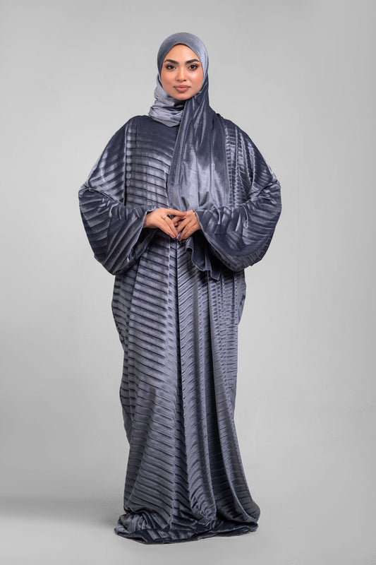 Grey Velvet pleated