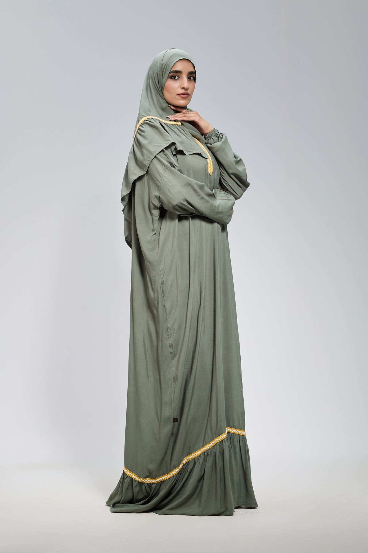 Olive Cotton Viscose