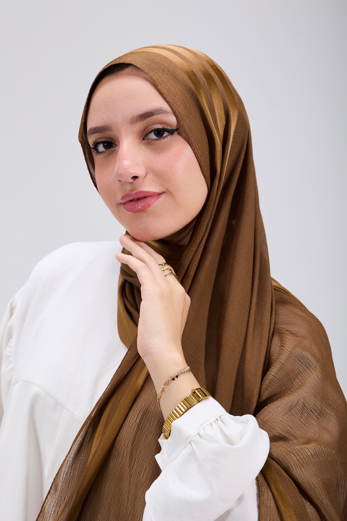 Brown Dubetta satin