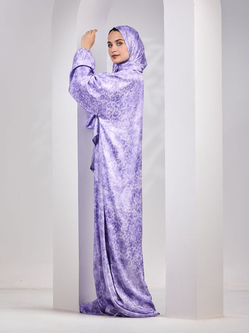 Amethyst printed Satin Jacquard