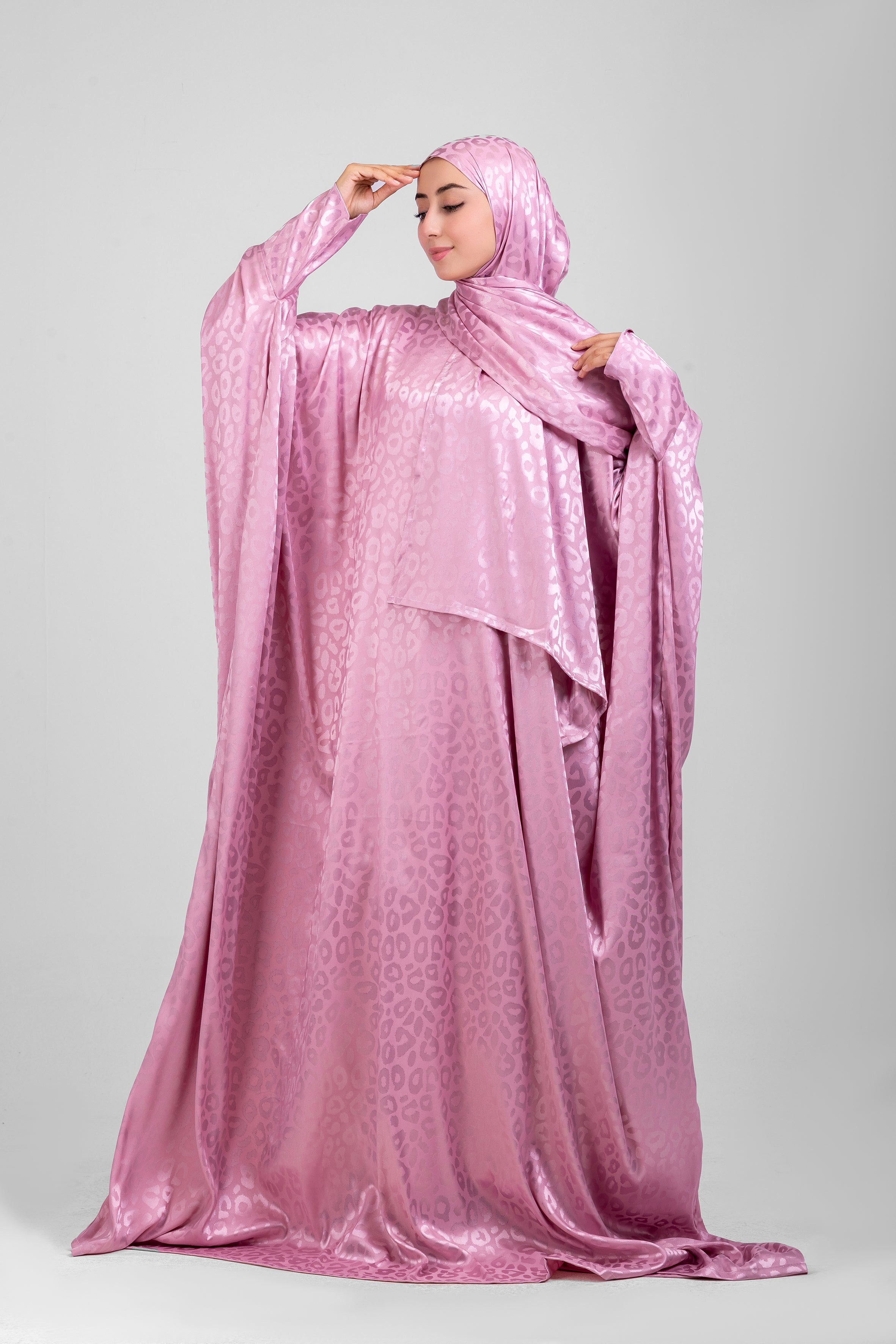 Light Pink Satin Jacquard butterfly