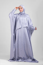 Silver Satin Jacquard butterfly