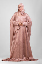 Blush Pink Satin Jacquard butterfly