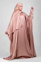 Blush Pink Satin Jacquard butterfly