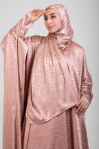 Blush Pink Satin Jacquard butterfly