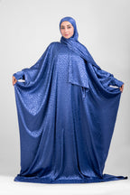 Cobalt Satin Jacquard butterfly