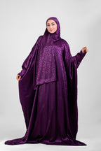 Purple Satin Jacquard butterfly