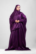 Purple Satin Jacquard butterfly