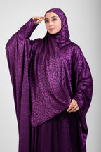 Purple Satin Jacquard butterfly