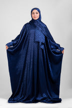 Blue Jeans Satin Jacquard butterfly