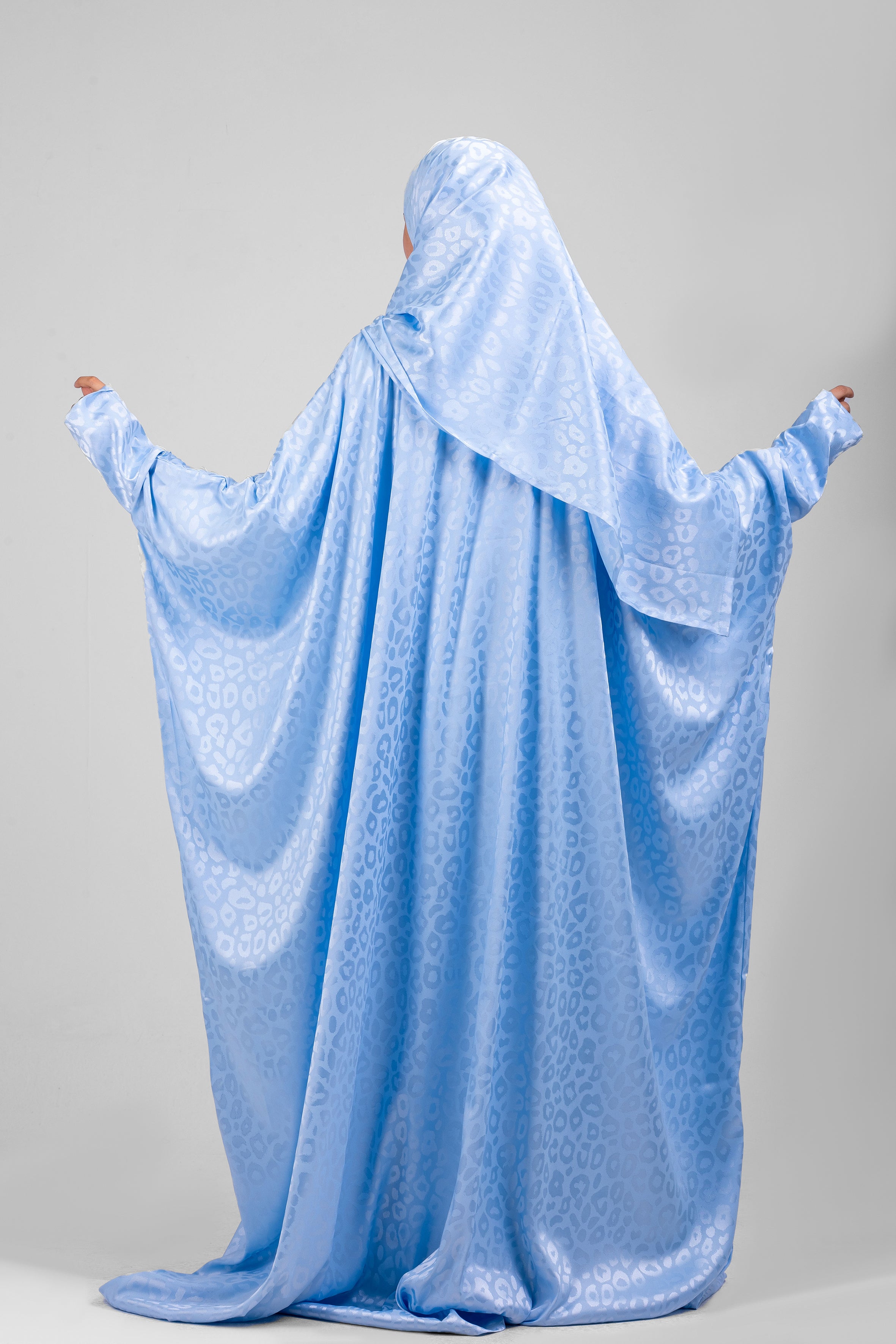 Sky Satin Jacquard butterfly