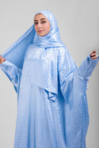 Sky Satin Jacquard butterfly