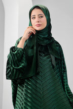 Emerald Green Velvet pleated