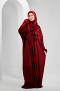 Maroon Velvet pleated