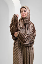 Brown Velvet pleated