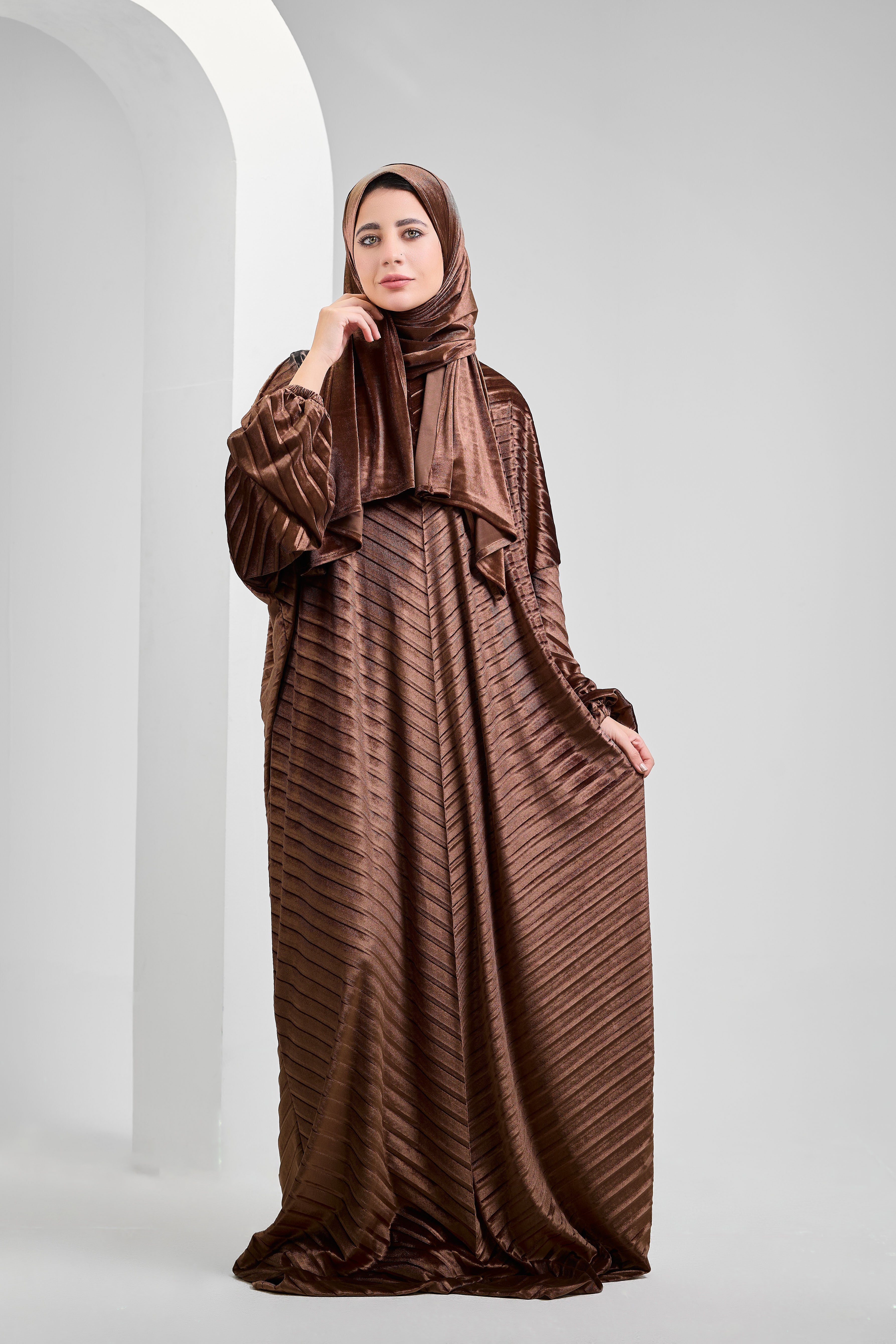 Chocolate Velvet pleated