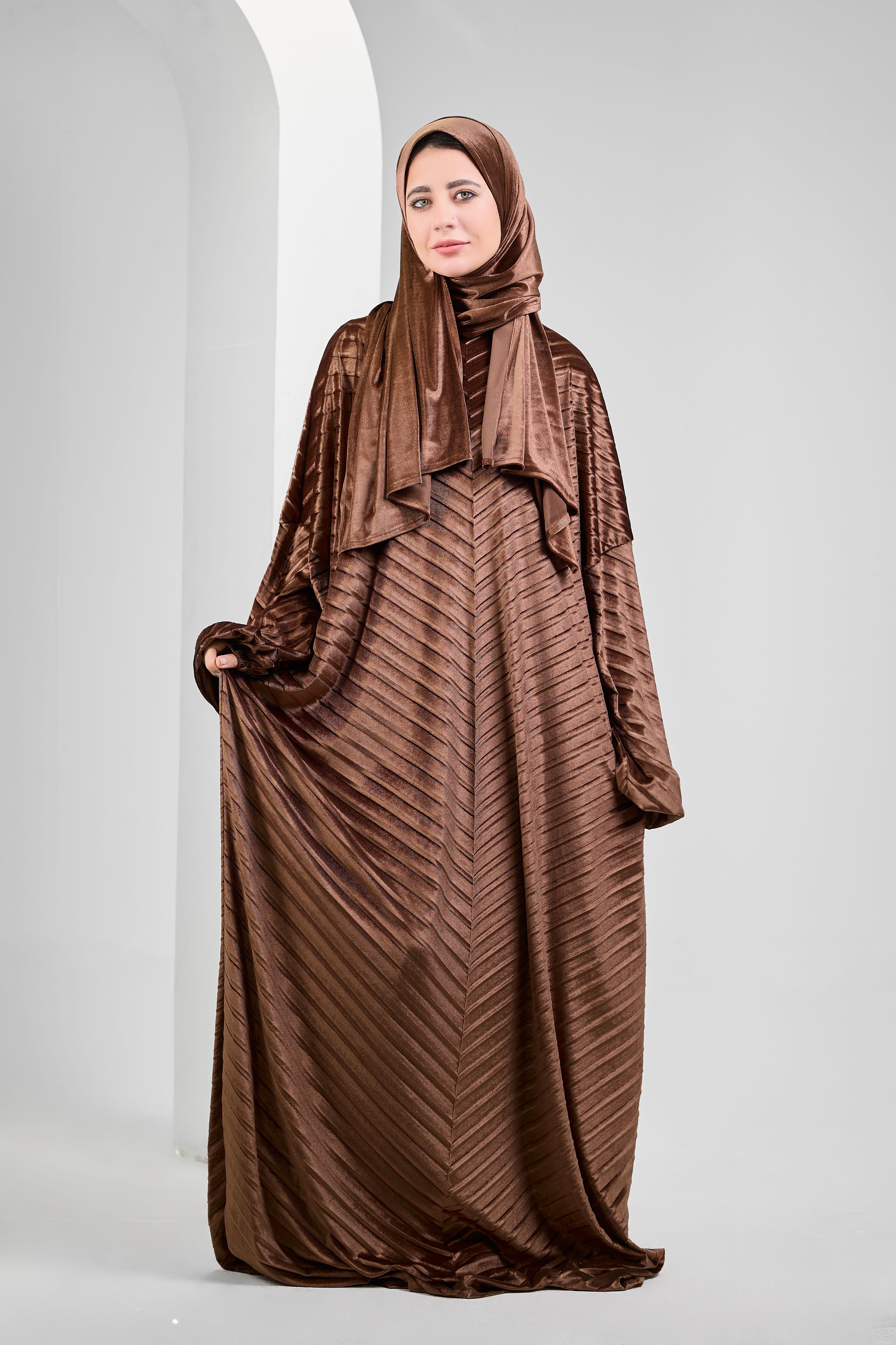Chocolate Velvet pleated