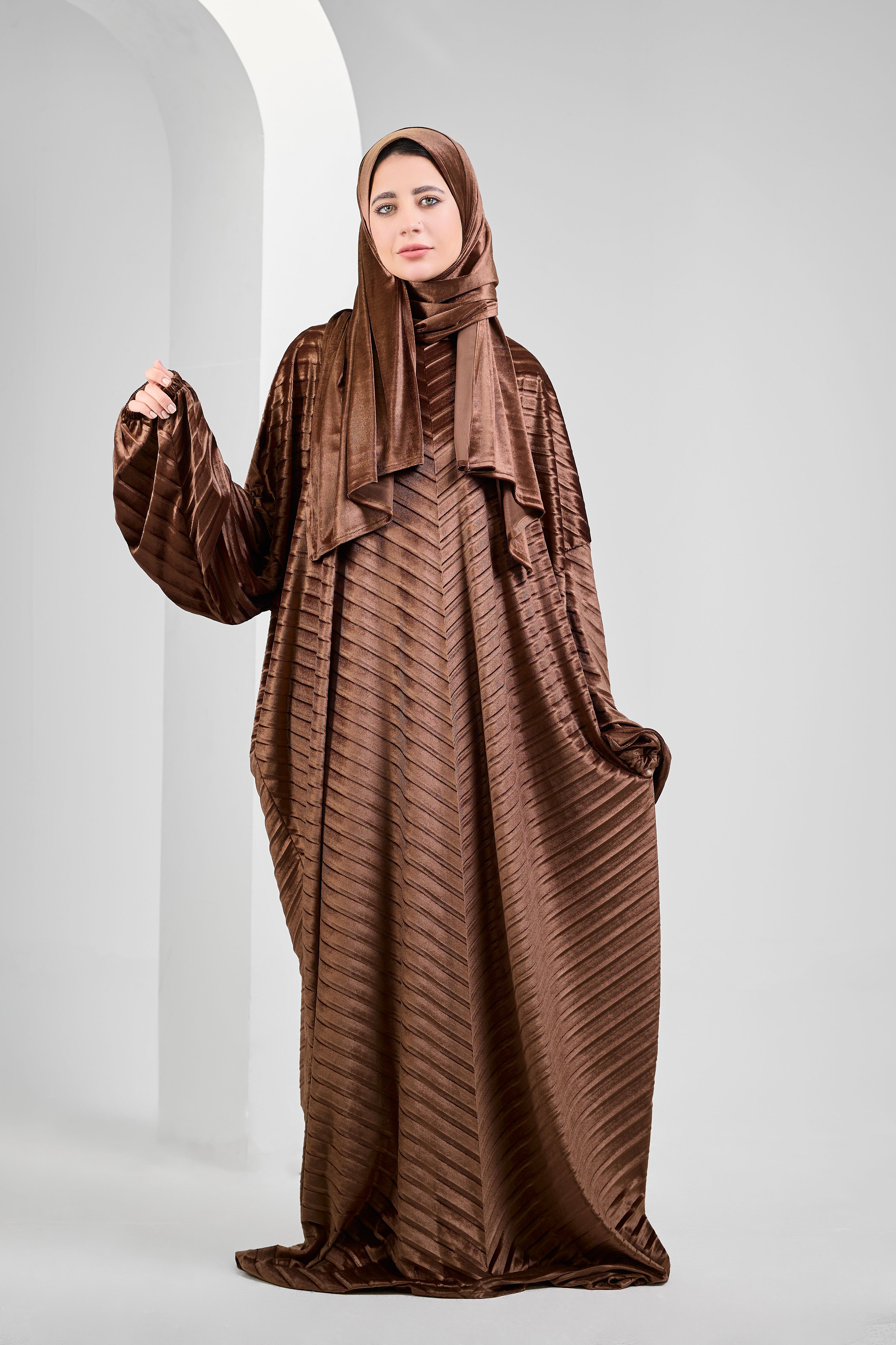 Chocolate Velvet pleated
