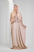Beige Velvet pleated