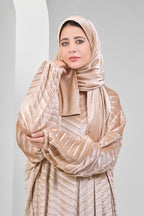 Beige Velvet pleated