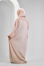 Beige Velvet pleated