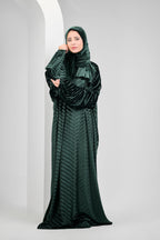 Dark olive Velvet pleated