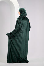 Dark olive Velvet pleated