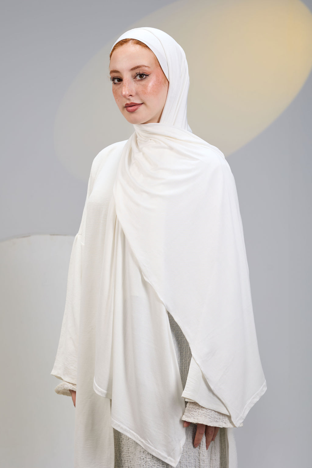 Sky white  Scarf with Bandana