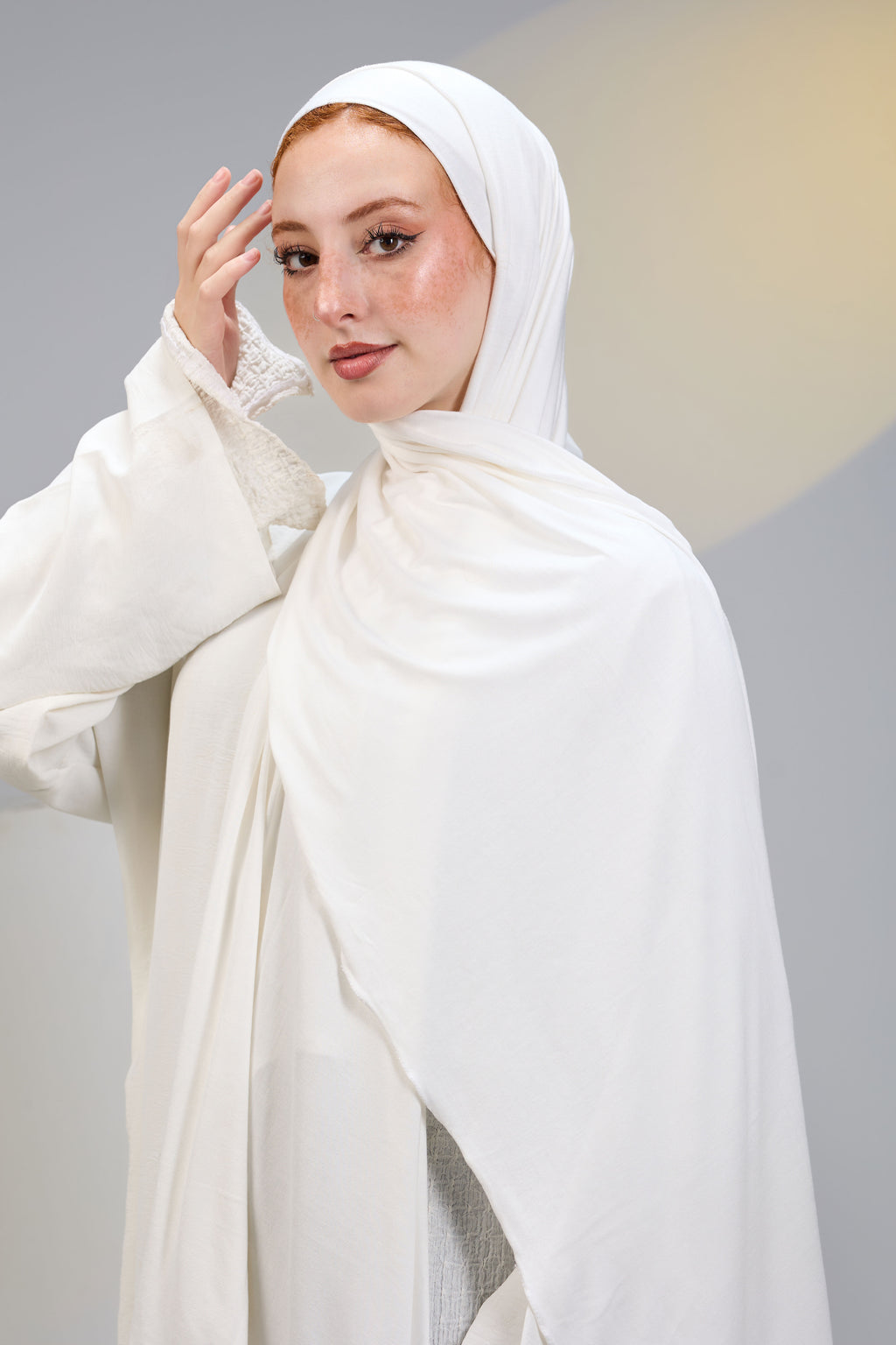 Sky white  Scarf with Bandana