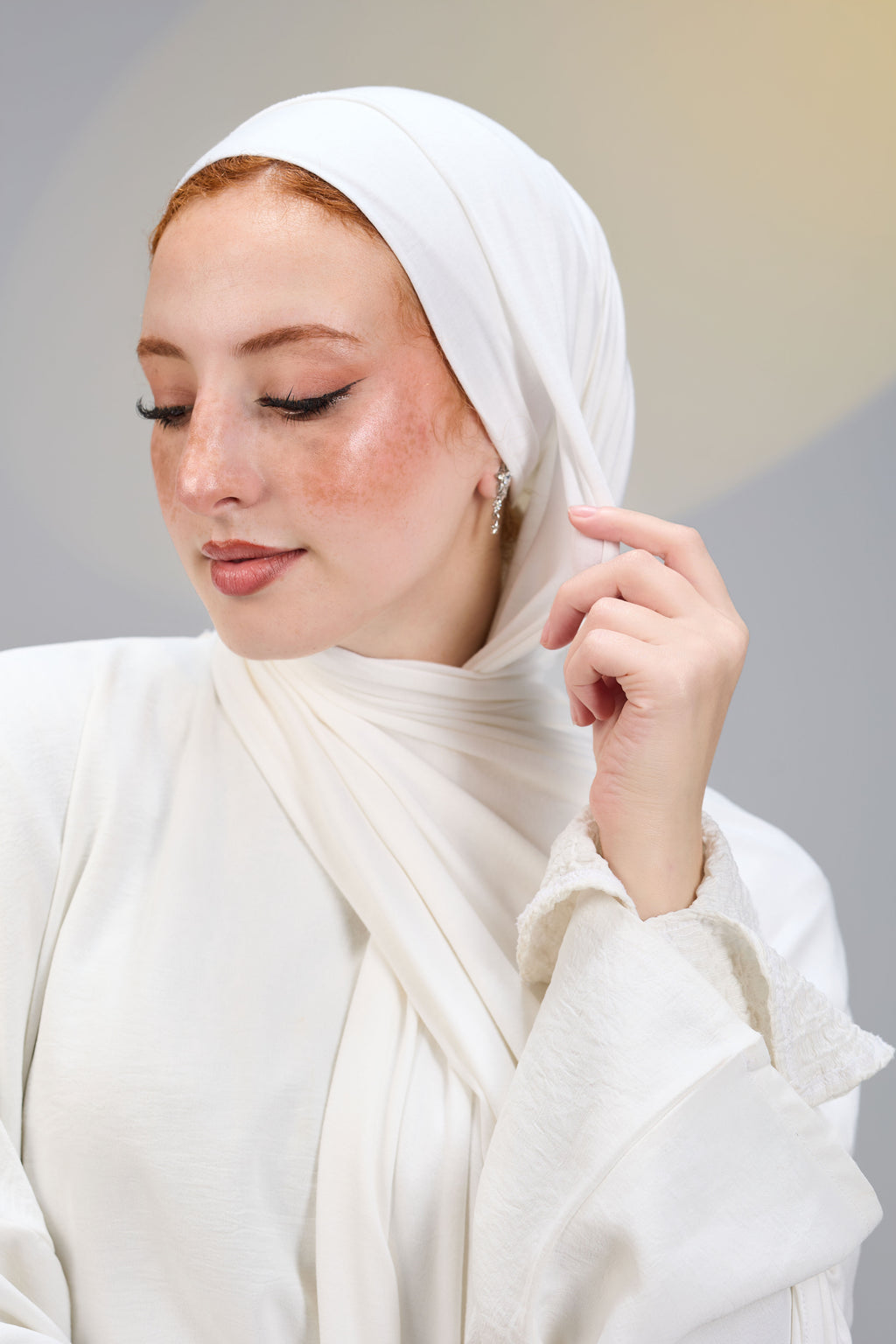 Sky white  Scarf with Bandana