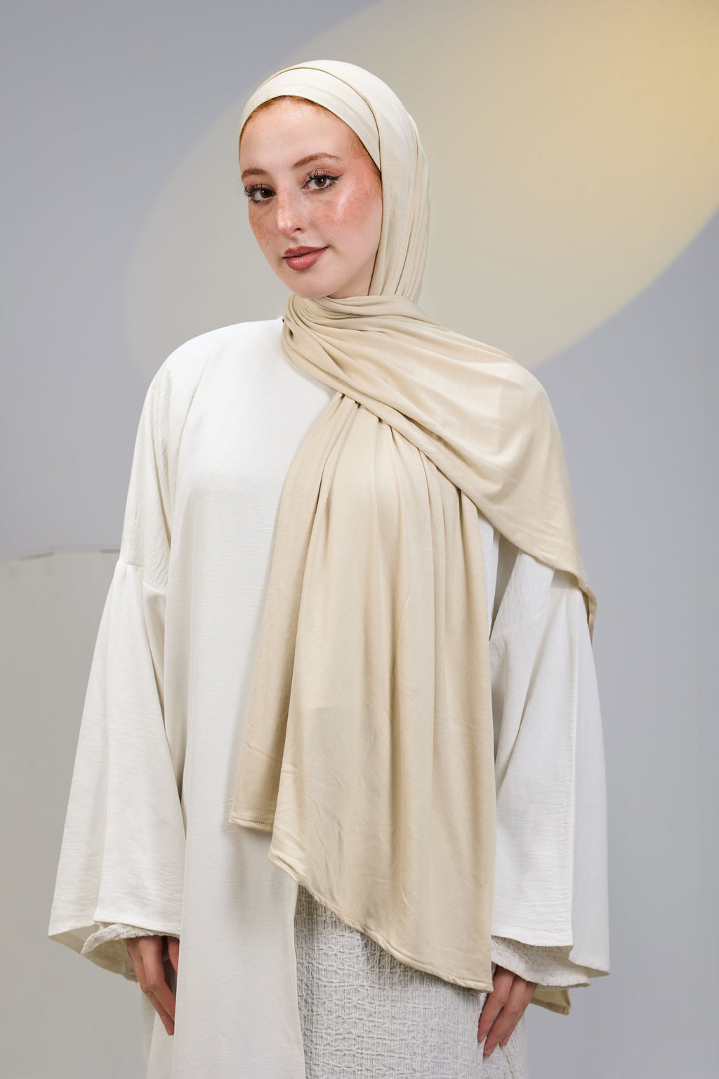 Cream Scarf with Bandana