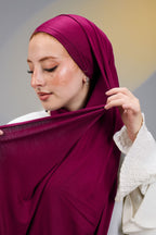 Burgundy Scarf with Bandana