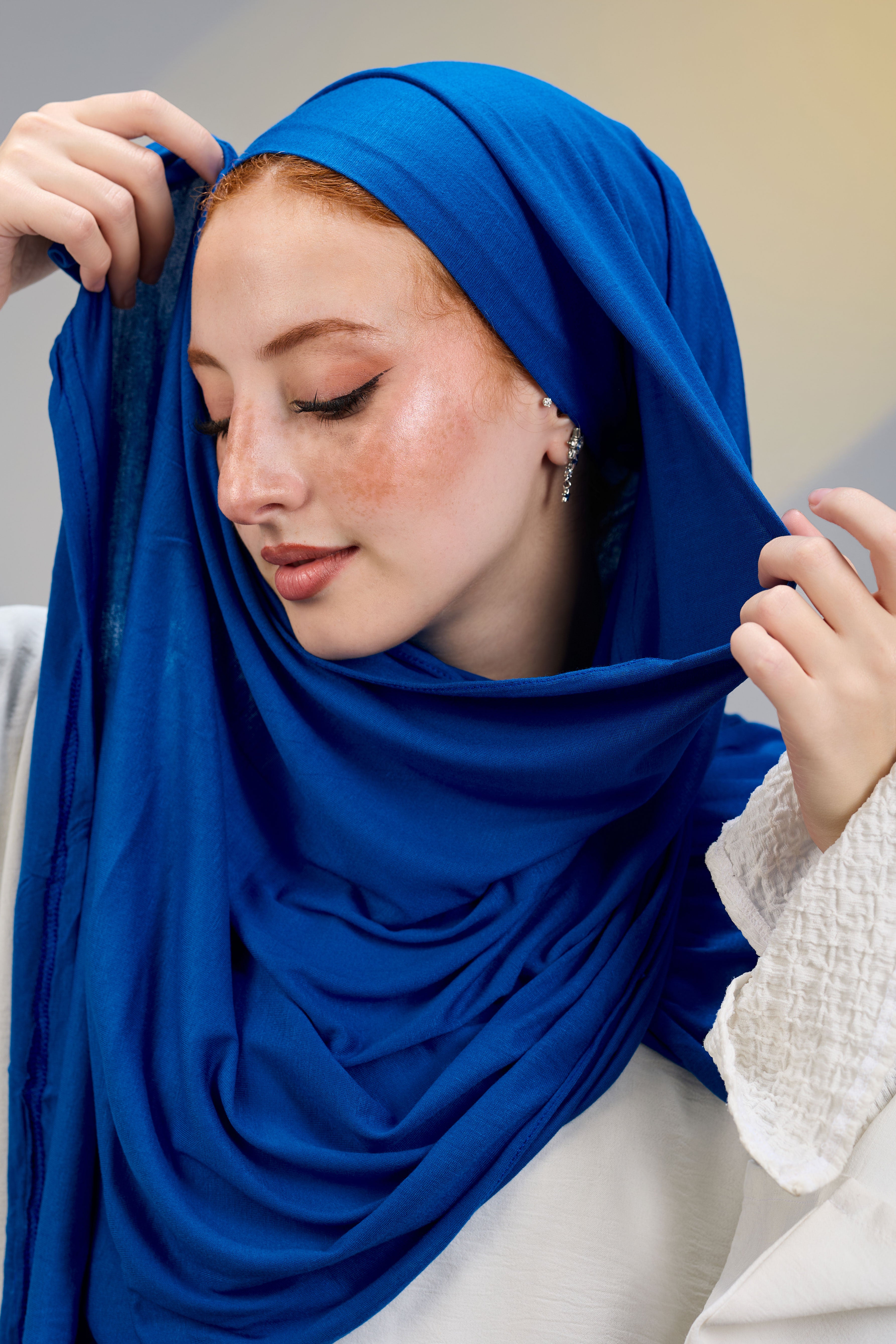 Blue Scarf with Bandana