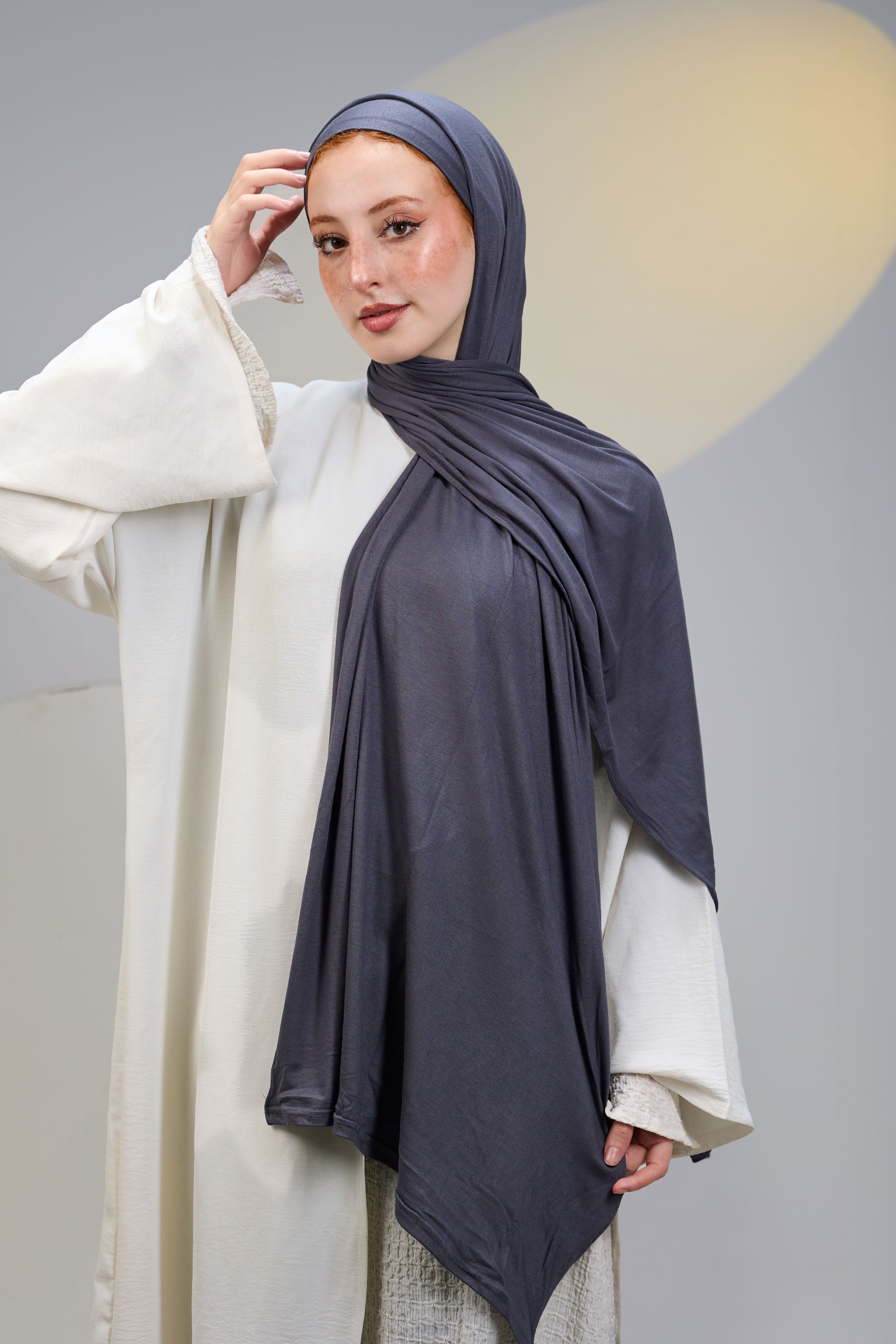 Grey Scarf with Bandana