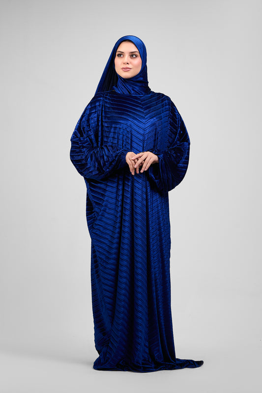 Blue Velvet pleated