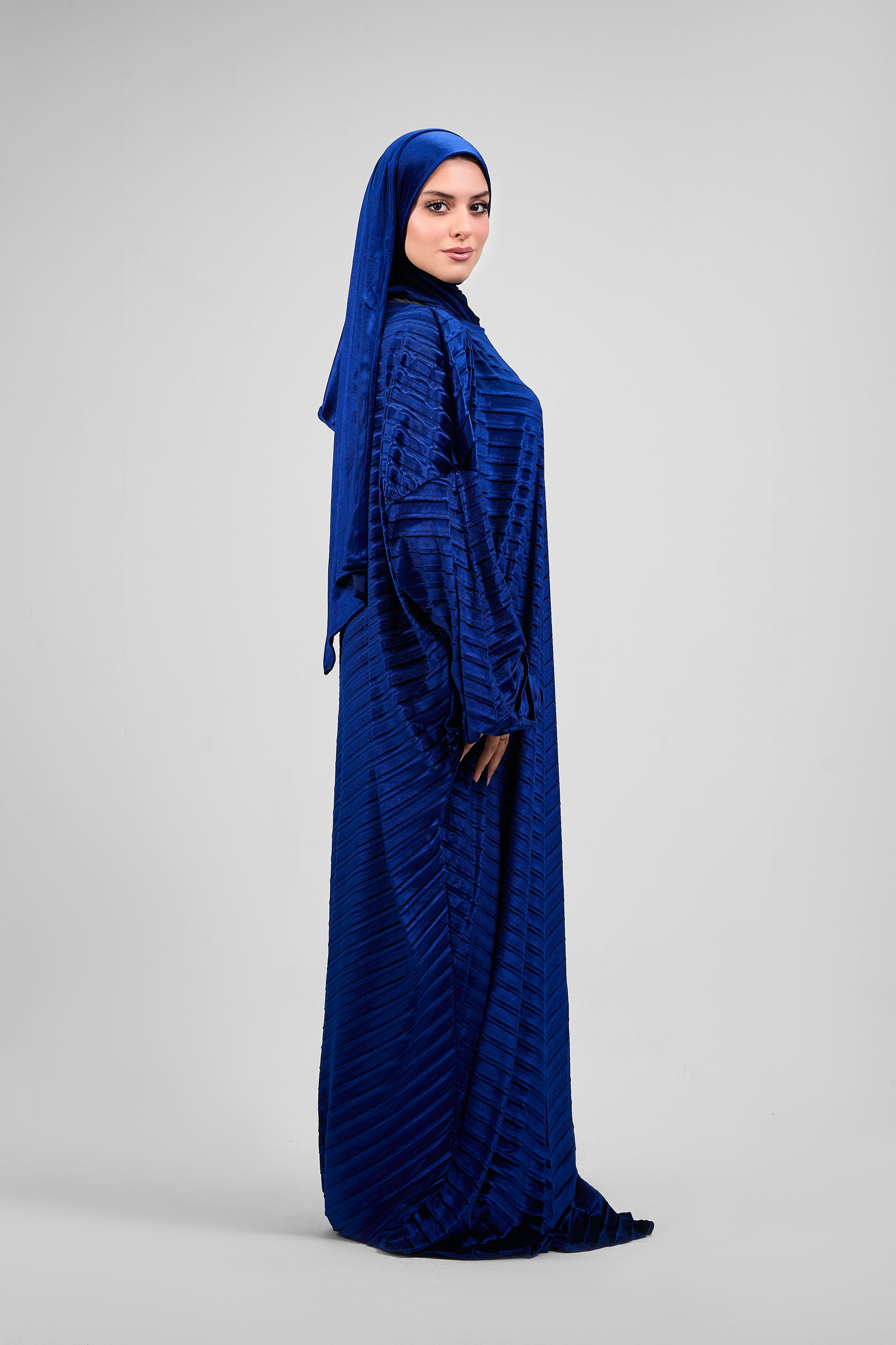Blue Velvet pleated