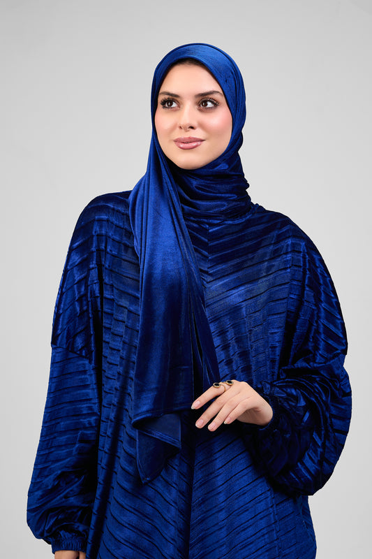 Blue Velvet pleated