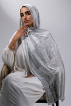 Lavender Grey Freckles Satin shash