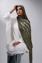 Olive Gold Satin shash