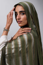 Olive Gold Satin shash