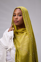 Olive Soft Embroidered Sponge