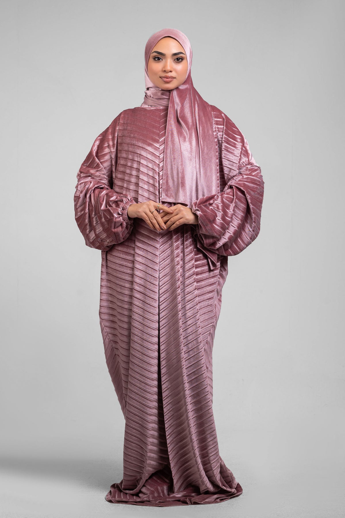 Rose Velvet pleated