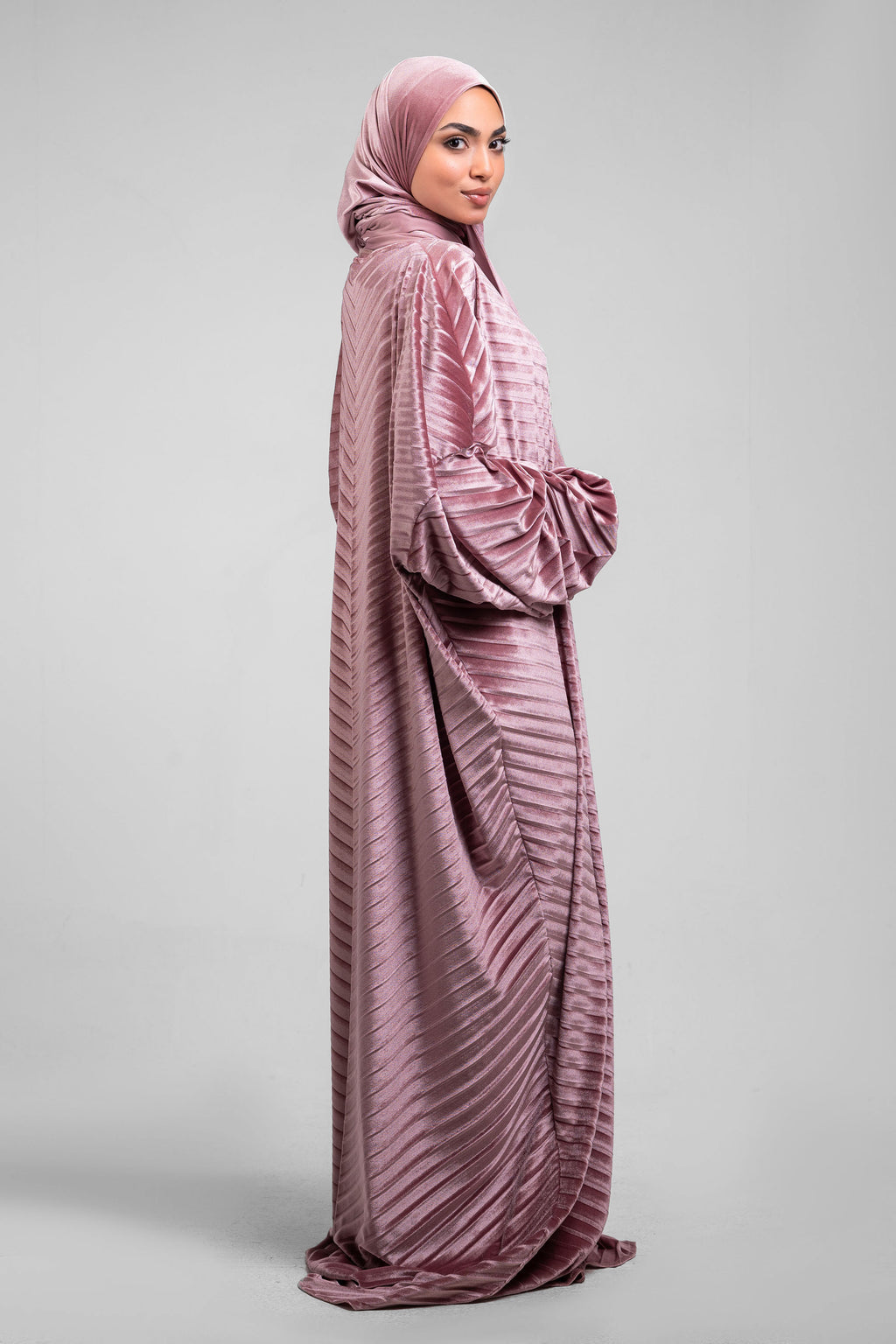 Rose Velvet pleated