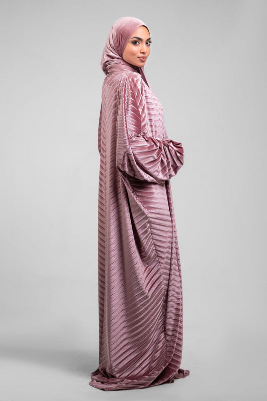 Rose Velvet pleated