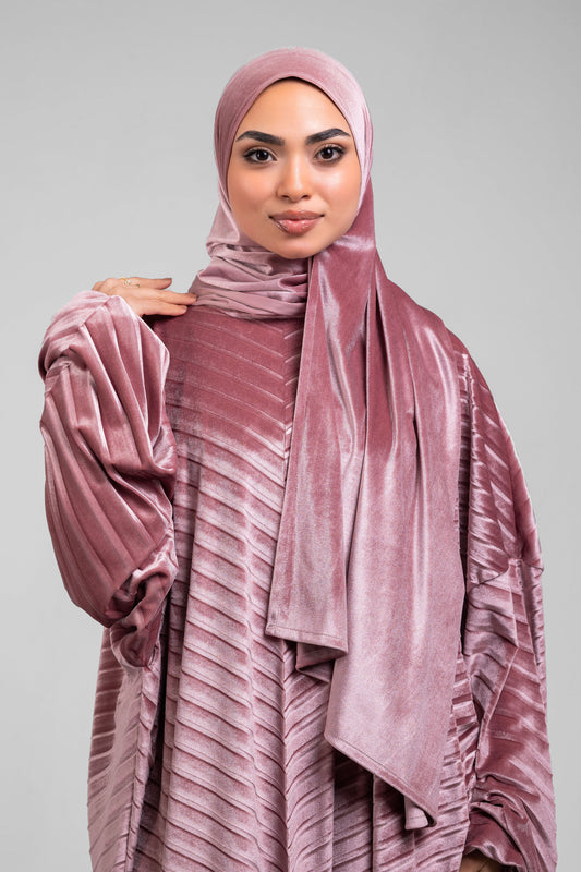 Rose Velvet pleated