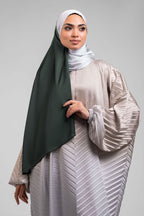 Dark Beige to teal Pleated Satin