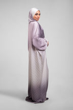 Light Rose to Dark Rose Pleated satin