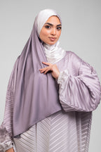 Light Rose to Dark Rose Pleated satin