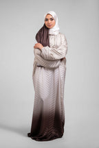 Beige to Brown Pleated Satin