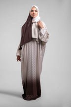 Beige to Brown Pleated Satin